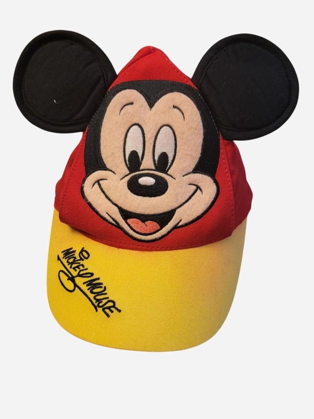 Disney Mickey Mouse Red and Yellow Hat with Ears